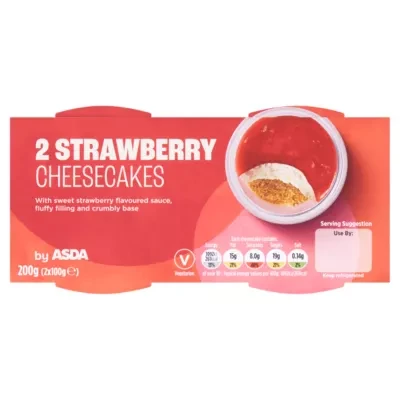 ASDA Strawberry Cheesecakes 2 x 100g (200g)