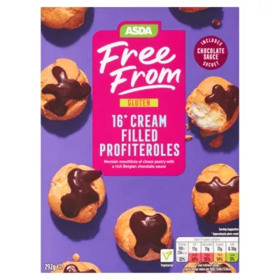 ASDA Free From Free From 16 Cream Filled Profiteroles 292g