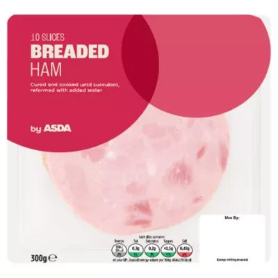 ASDA Breaded Ham 10 Slices 300g