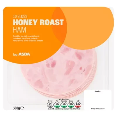 ASDA Honey Roast Ham 10 Slices 300g