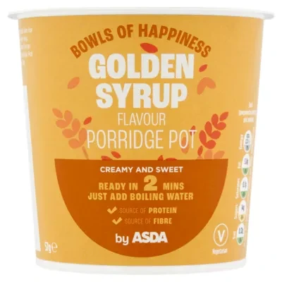 ASDA Golden Syrup Flavour Porridge Pot 57g