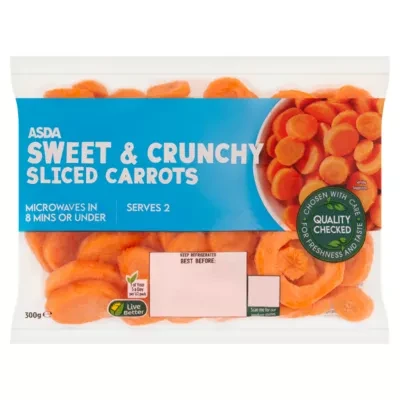 ASDA Sweet & Crunchy Sliced Carrots 300g