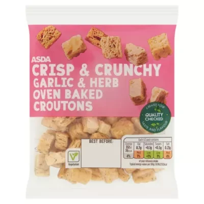 ASDA Garlic & Herb Oven Baked Croutons 40g