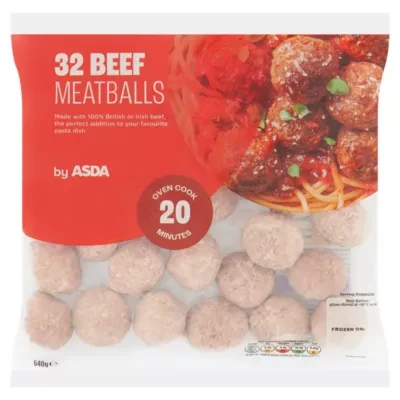 ASDA 32 Beef Meatballs 640g