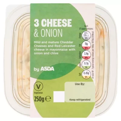 ASDA 3 Cheese and Onion 250g