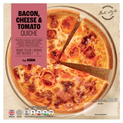 ASDA Bacon, Cheese & Tomato Quiche 400g