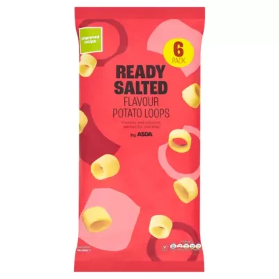 ASDA Ready Salted Flavour Potato Loops 6 x 24g (144g)