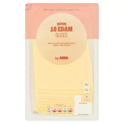 ASDA 10 Dutch Edam Slices 250g