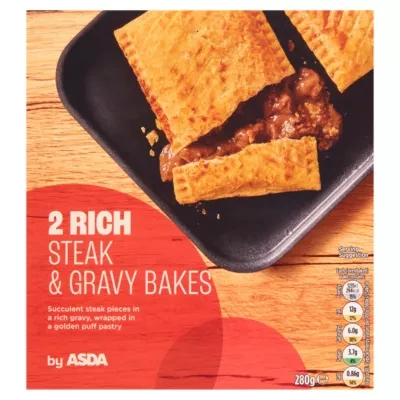ASDA 2 Rich Steak & Gravy Bakes 280g