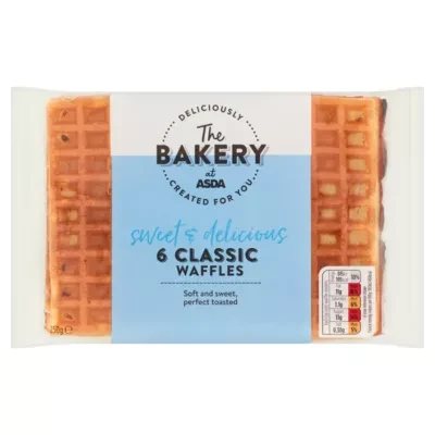 ASDA The Bakery 6 Classic Waffles 250g