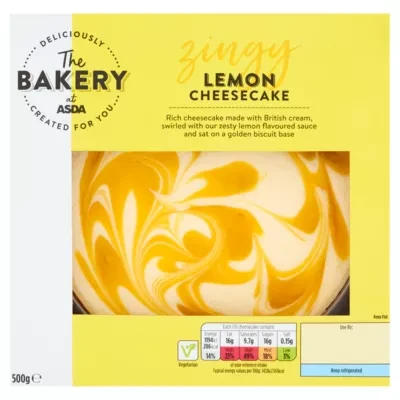 The BAKERY at ASDA The Bakery Lemon Cheesecake 500g