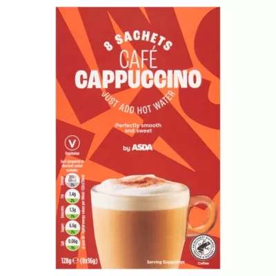 ASDA Café Cappuccino 8 x 16g (128g)