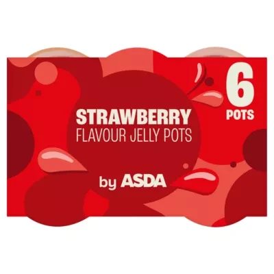 ASDA Strawberry Flavour Jelly Pots 6 x 120g (720g)
