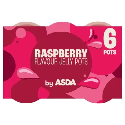 ASDA Raspberry Flavour Jelly Pots 6 x 120g (720g)