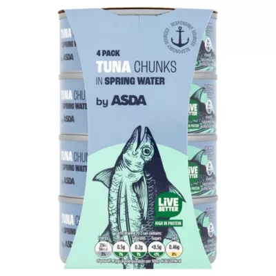 ASDA Tuna Chunks in Spring Water 4 x 145g (580g)