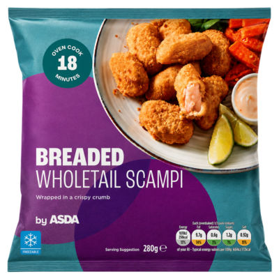ASDA Breaded Wholetail Scampi 280g