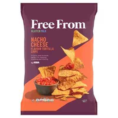 ASDA Free From Free From by  Nacho Cheese Flavour Tortilla Chips 180g