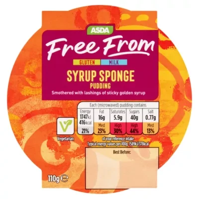ASDA Free From Free From Syrup Sponge Pudding 110g
