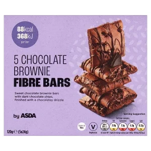 ASDA Chocolate Brownie Fibre Bars 5 x 24g (120g)