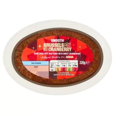 ASDA Smooth Brussels Pâté with Cranberry 220g