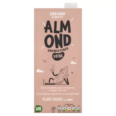 Plant Based by ASDA Plant Based Almond Unsweetened Drink 1 Litre