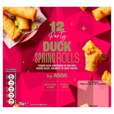 ASDA 12 Party Duck Spring Rolls 216g