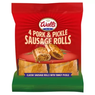 Wall's 4 Pork & Pickle Sausage Rolls 220g