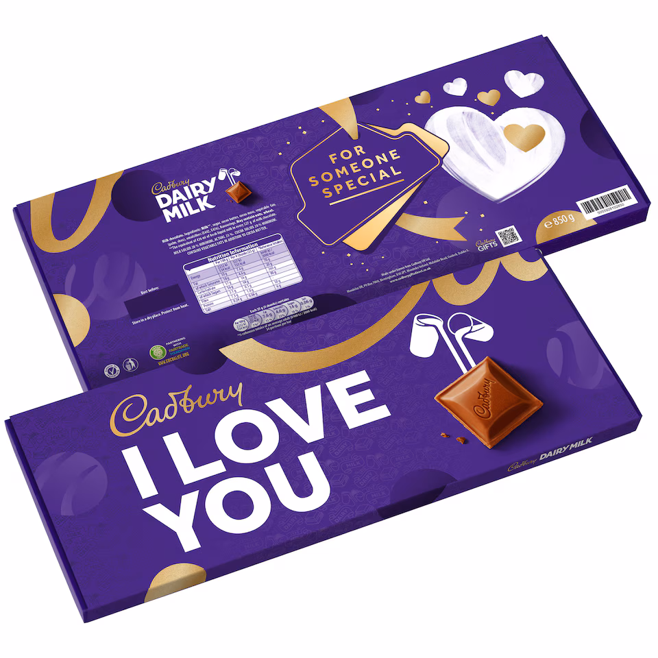 Cadbury Dairy Milk I Love You Chocolate Gift Bar 850g