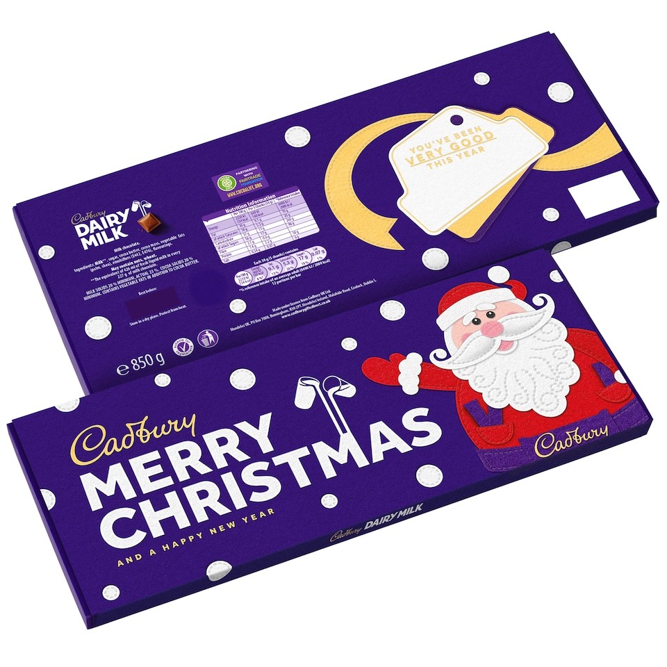 Cadbury Dairy Milk Merry Christmas Gift Chocolate Bar 850g