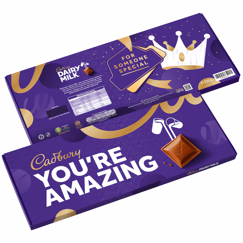 Cadbury Dairy Milk You're Amazing Chocolate Bar 850g