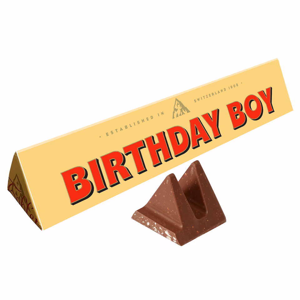 Toblerone Birthday Boy Milk Chocolate Gift Bar 360g