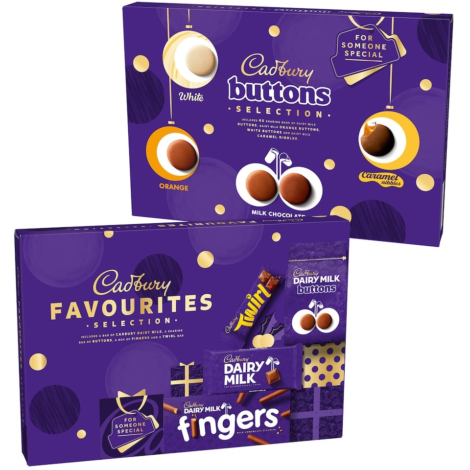 Dairy Milk Favourites & Buttons Selection Boxes (Bundle of 2)