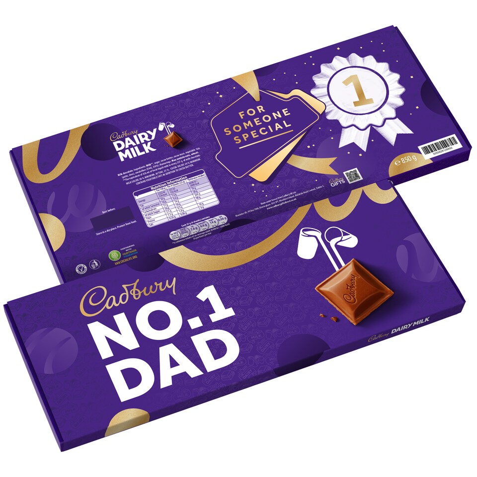 Cadbury Dairy Milk No.1 Dad Chocolate Gift Bar 850g