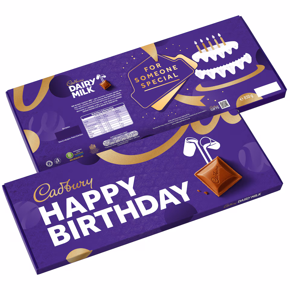 Cadbury Dairy Milk Happy Birthday Chocolate Bar 850g