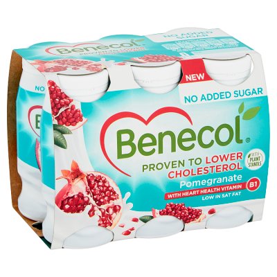 Benecol Pomegranate No Added Sugar Yogurt Drinks