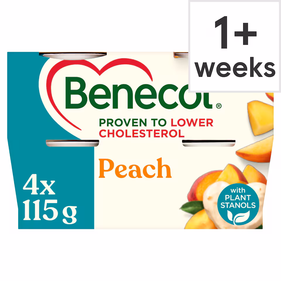 Benecol Peach Yogurt 4x115g
