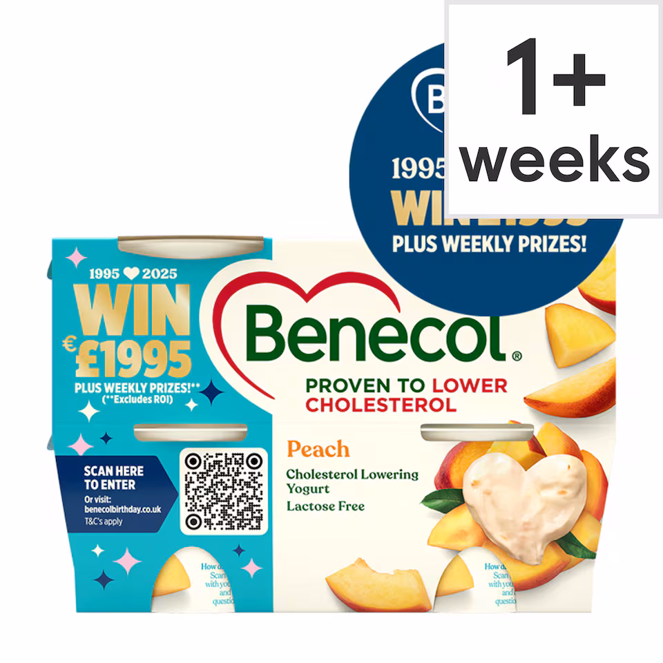 Benecol Peach Yogurt 4x115g