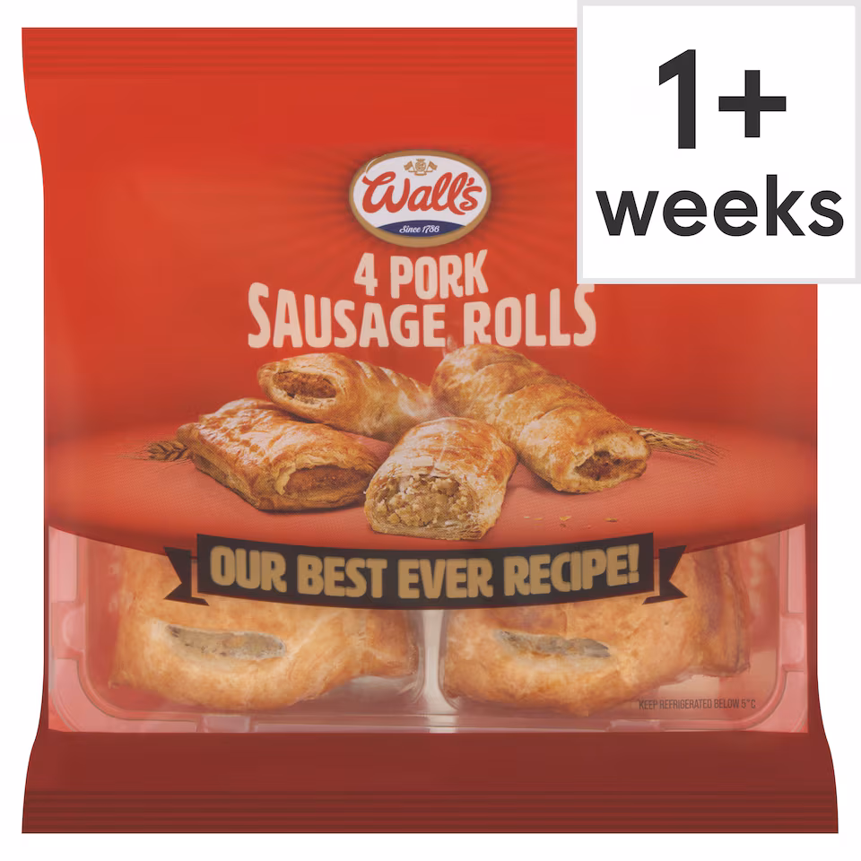Walls 4 Hearty Sausage Rolls 220G