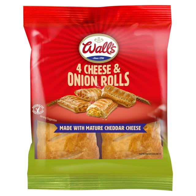 Wall's Cheese & Onion Rolls x4 220g