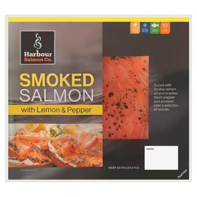 Harbour Salmon Co. Smoked Salmon with Lemon & Pepper 100g