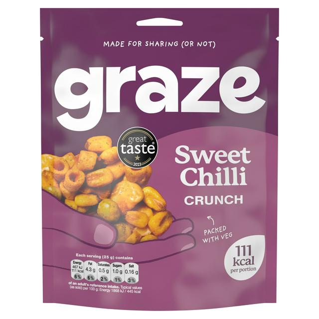 Graze Sweet Chilli Roasted Crunch Mix Sharing Bag Snack 100g
