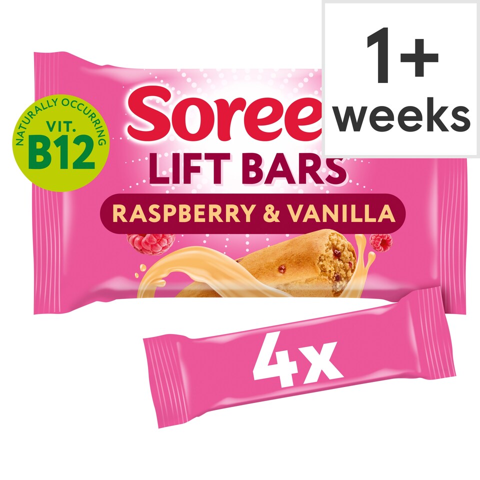 Soreen Lift Bars - Raspberry & Vanilla 4 Pack 168g