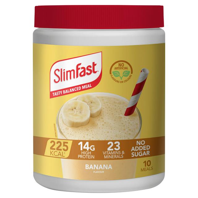 SlimFast Meal Replacement Shake Powder Tin Banana Flavour 10 meals 365g