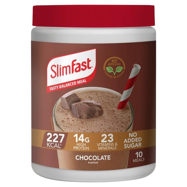 SlimFast Meal Replacement Shake Powder Tin Chocolate Flavour 10 meals 375g