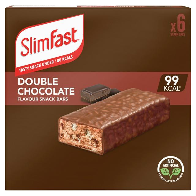 SlimFast Snack Bars Double Chocolate Flavour bar x6 25g