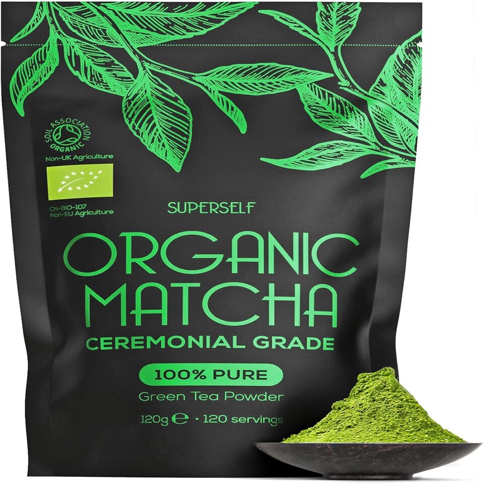 SuperSelf Organic Matcha Green Tea Powder Ceremonial Grade 120g