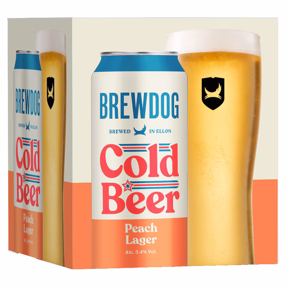 BrewDog Cold Beer Peach Lager 4 x440ml