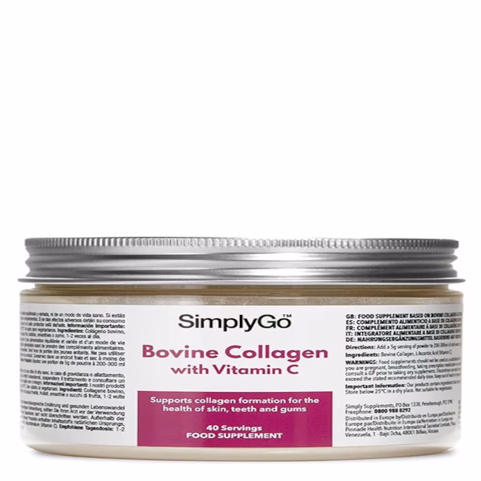 Pure Bovine Collagen Powder with Vitamin C - 200g Powder - 40 Servings