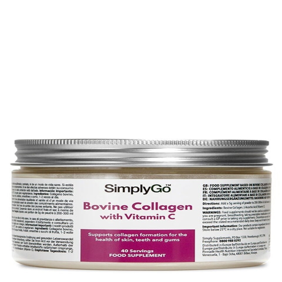 Pure Bovine Collagen Powder with Vitamin C - 200g Powder - 40 Servings