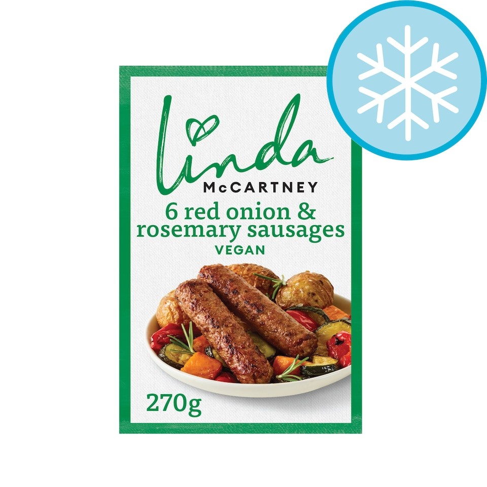 Linda McCartney 6 Vegan Red Onion & Rosemary Sausages 270g